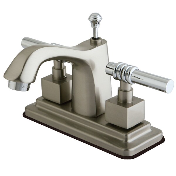 KS8647QL 4" Centerset Bathroom Faucet, Brushed Nickel/Polished Chrome